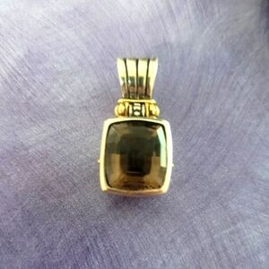 LAGOS Sterling Silver Smoky Quartz Caviar Enhancer Pendant